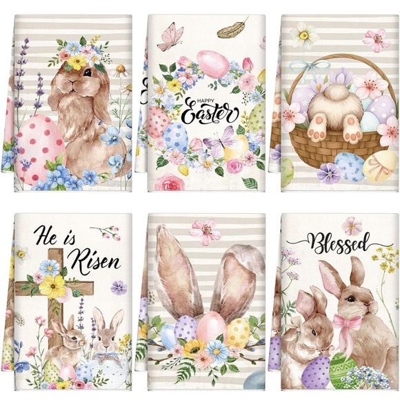 🐰 Easter Bunny Dish Towels - Set of Two - Picture 4 of 7